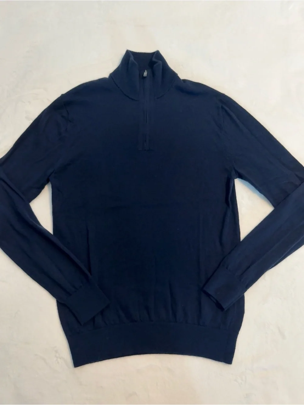 Men's Banana Republic Merino Wool Quarter Zip Sweater Navy